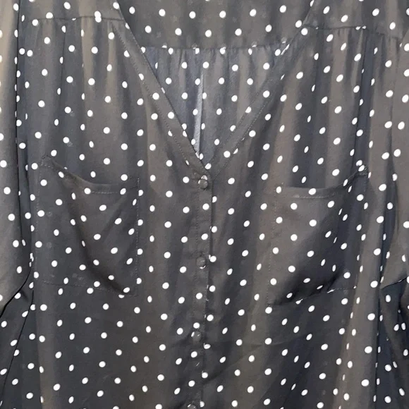 Torrid polka dot blouse size 3​​ - Picture 3 of 4